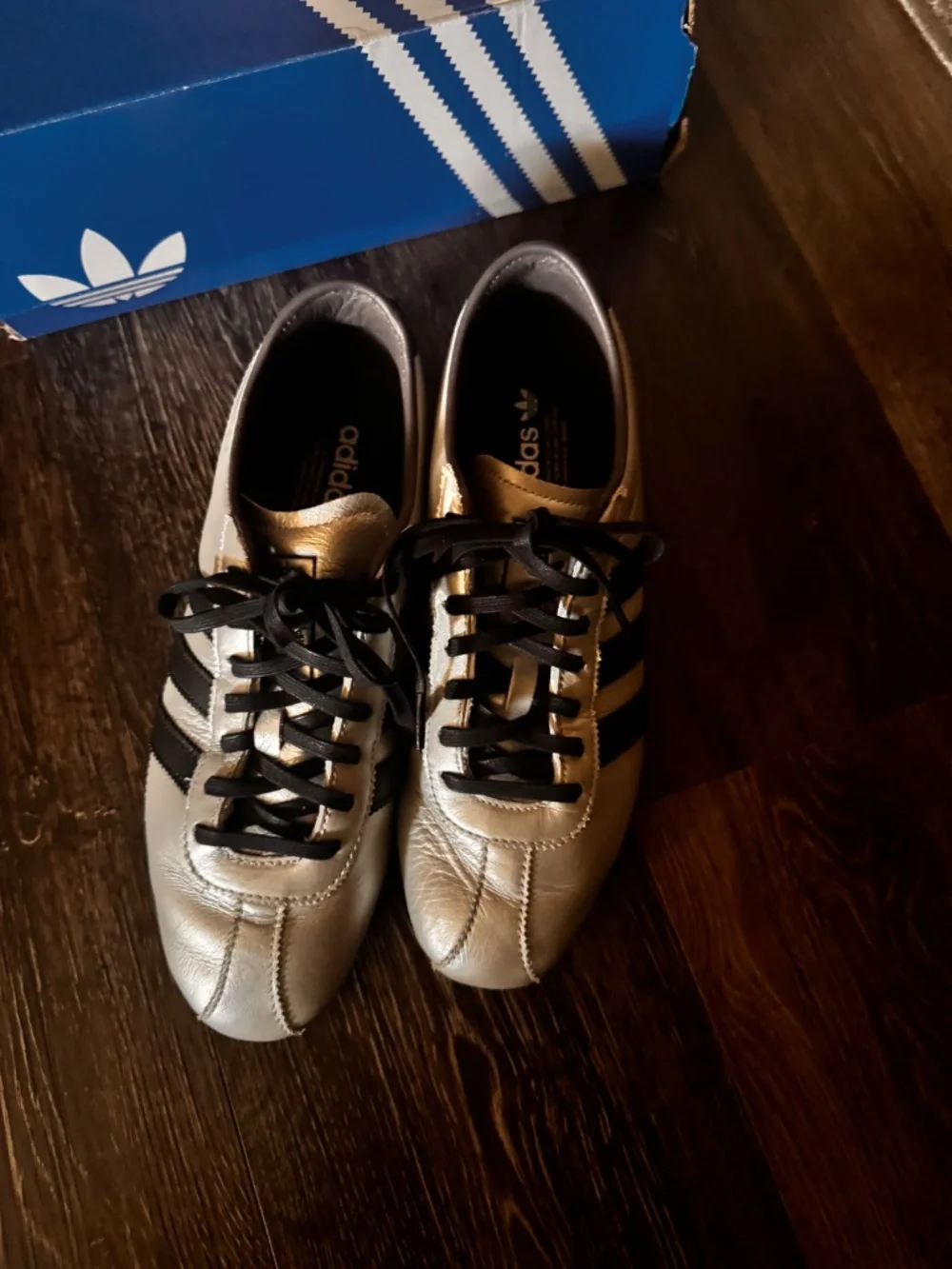 Adidas Tokyo Women's Silver and Black size 9.5